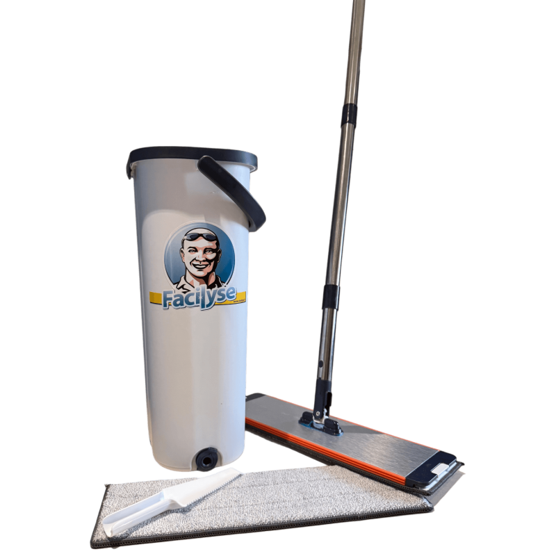 Balai Facilyse avec seau double bac et microfibres lavables