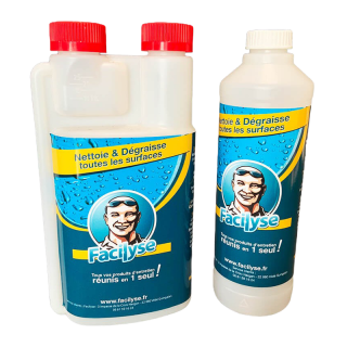 Facilyse Universe, la bouteille avec doseur intégré et une bouteille en plus