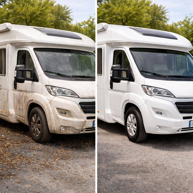 Nettoyage d'un camping car
